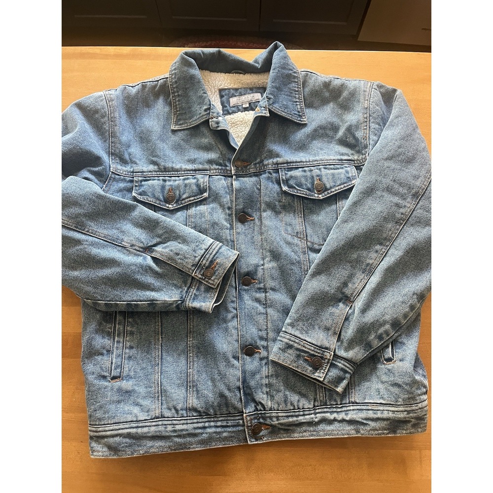 Vintage Men's Pecasos Jean Jacket Size M Faded‎ Denim Pockets Buttons 90s Retro